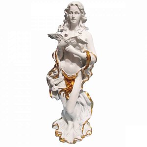 Estátua Deusa Afrodite Branca 29cm