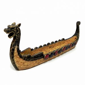 Incensário Barco Viking Drakkars 25cm - Importado