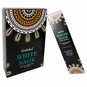 Incenso Goloka Linha Black de Massala - White Sage: Energia Xamanica