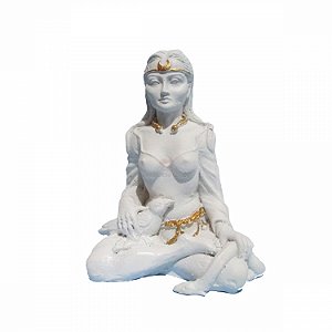 Estátua Deusa Morrighan Branca 9cm