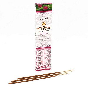 Incenso Goloka Ayurvedic de Massala - Lótus: Energia de Purificação