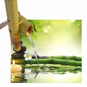 Bica de Bambu para Fonte de Água M 15cm