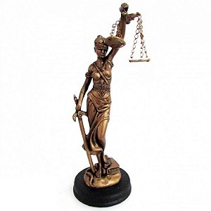 Estátua Dama da Justiça Themis 24cm - Deusa