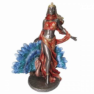 Estátua Deusa Hera Colorida 25cm - Protetora do Casamento