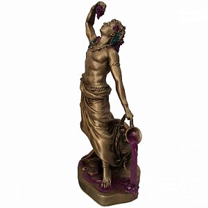 Estátua Dionísio Deus Grego do Vinho 26cm