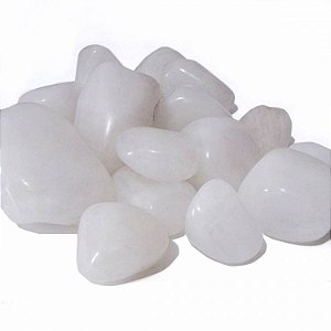 Pedra Rolada Quartzo Branco - Pacote com 250g