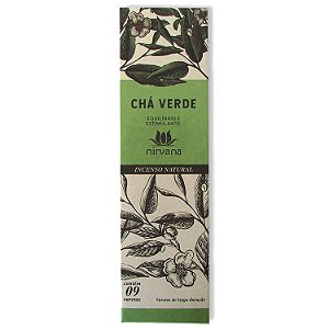 Incenso Nirvana Defumador Natural - Chá Verde: Equilíbrio e Estimulante