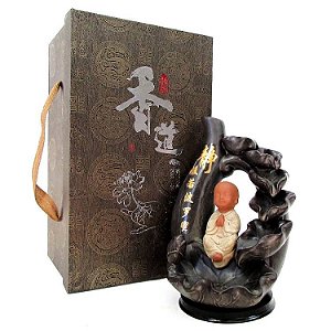Incensário Cascata Monge com Caixa Decorativa 19cm