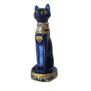 Mini Gato Bastet Azul 6,5cm