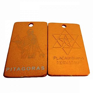 PlacaIndiana Pitagoras 5cm - Brinde Cordão