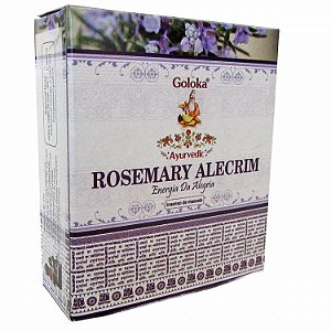 Incenso Goloka Cone Cascata -  Rosemary Alecrim: Energia da Alegria