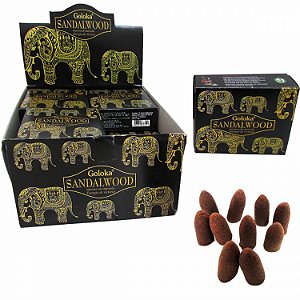 Incenso Goloka Cone Cascata - Sandalwood