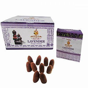 Incenso Goloka Cone Cascata - Lavender: Energia Calmante