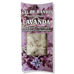 Sal de Banho Aromatizado com Ervas 100g - Lavanda: Boa Sorte, Harmonia, Superação de Obstáculos