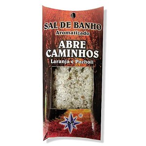 Sal de Banho Aromatizado com Ervas 100g - Abre Caminhos: Laranja e Pacholi