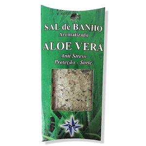 Sal de Banho Aromatizado com Ervas 100g - Aloe Vera: Anti Stress, Proteção, Sorte