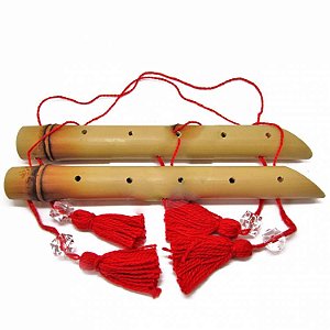 Flauta Feng Shui de Bambu - Estabilidade, Segurança e Paz