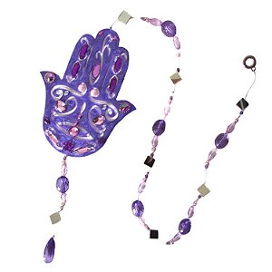 Fio de Luz Mão Hamsa 77cm - Roxo