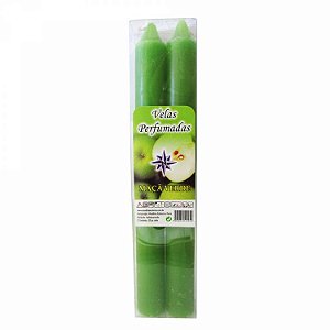 Velas Perfumadas Pacote com 2 Velas 20cm - Maçã Verde