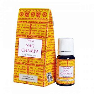Óleo Perfumado Goloka Pure Oil Aroma - Nag Champa: Energia de Meditação
