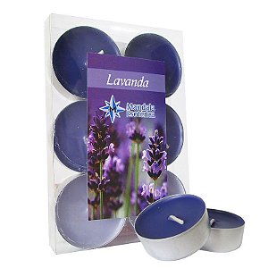 Velas Tealights Perfumadas Caixa com 6 Unidades Aura - Lavanda