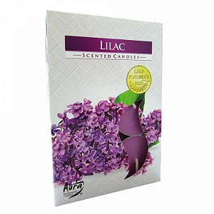 Velas Tealights Perfumadas Caixa com 6 Unidades Aura - Lilac Flor