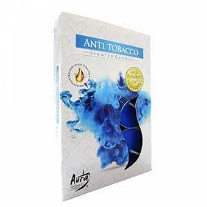 Velas Tealights Perfumadas Caixa com 6 Unidades Aura - Anti Tabaco