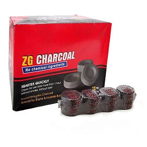 Carvão Para Naguiles ou Defumadores ZG Charcoal - Pacote Com 12 Discos