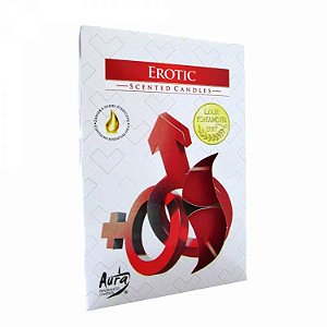 Velas Tealights Perfumadas Caixa com 6 Unidades Aura - Erotic