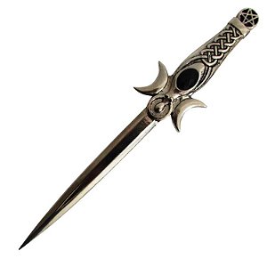 Punhal Celta Athame Triskle (Prata) 19cm