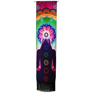 Ornamento de Parede Pergaminho 7 Chakras 140cm
