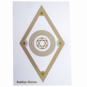 Placa Radiônica - Justiça Divina - 14cm x 9,5cm