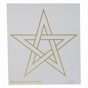 Placa Radiônica - Estrela de Cinco Pontas - 14cm x 13,5cm