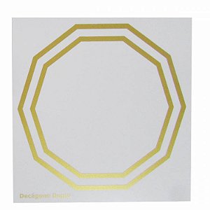 Placa Radiônica - Decágono Duplo - 14cm x 13,5cm