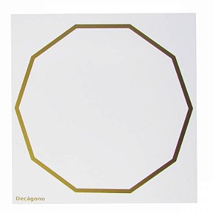 Placa Radiônica - Decágono - 14cm x 13,5cm