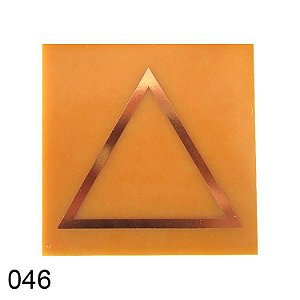 Gráfico Triângulo para Radiestesia, em Fenolite com Cobre 046 - 7cm