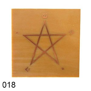 Gráfico em Placa de Fenolite com Cobre 7cm - 018 Estrela Pentagrama