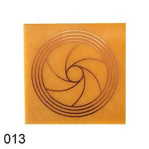 Gráfico Diafragma II para Radiestesia, em Fenolite com Cobre 013 - 7cm