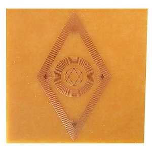 Gráfico Radiônico Justiça Divina, em Fenolite com Cobre 027 - 14cm