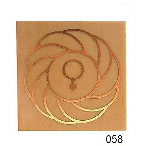 Gráfico Turbilhão com Vênus, em Fenolite com Cobre 058 - 7cm
