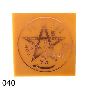 Gráfico em Placa de Fenolite com Cobre 7cm - 040 Pentagrama Tetragramatom