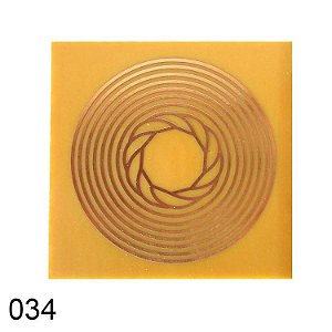 Gráfico Misto Sete (7) Círculos, em Placa de Fenolite com Cobre 034 - 7cm