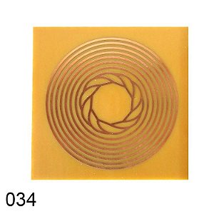 Gráfico em Placa de Fenolite com Cobre 7cm - 034 Misto Sete Círculos