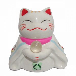 Manekineko Cofrinho 11cm -  Branco