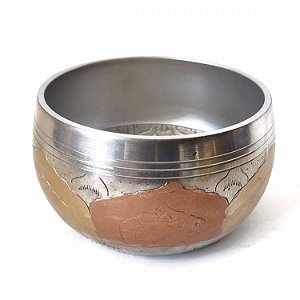 Tigela Tibetana Prata 7 Metais 11cm - Sino e Canto Alto