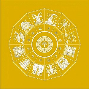 Toalha do Zodíaco 73cm - Amarelo