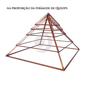 Pirâmide de Cobre Vazada 30cm - Tubo Grosso Solda Reforçada