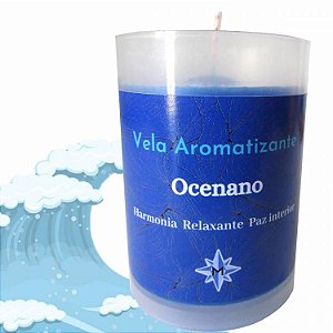 Vela Aromatizante Oceano - Harmonia, Relaxante, Paz Interior