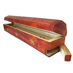 Incensário Baú Box de Madeira 30cm - Sortidos