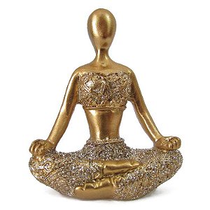 Mini Estátua Yoga Luxo 6cm - Meditação